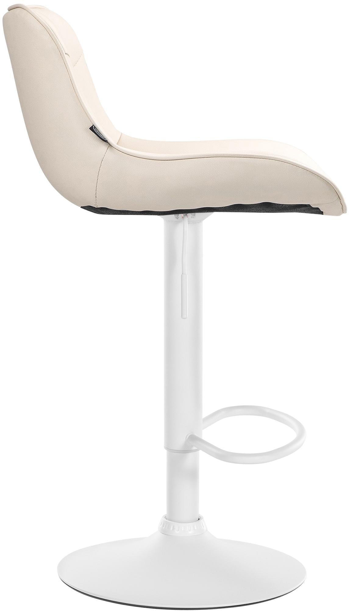 Set van 2 barkrukken Vonore kunstleer creme,wit creme