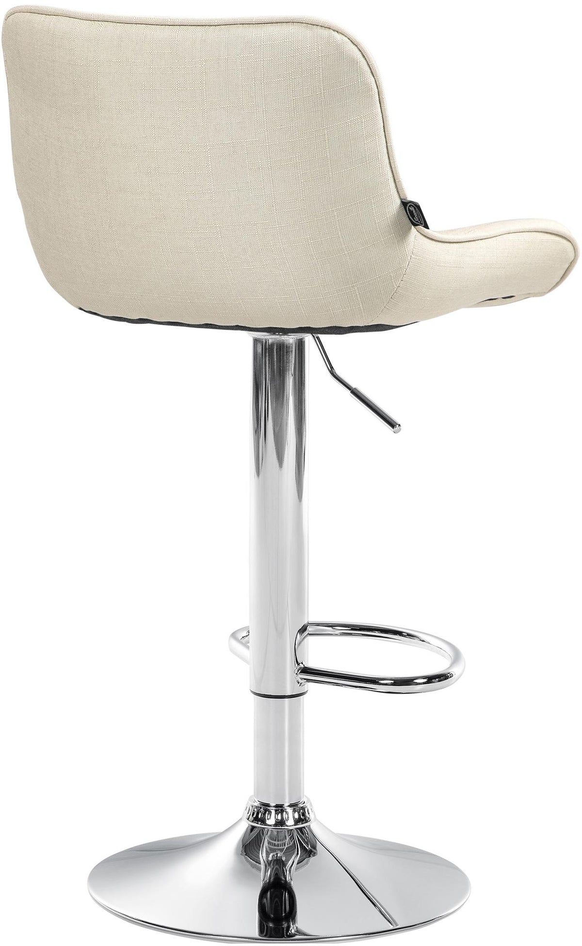 Set van 2 barkrukken Vonore stof creme,chroom creme