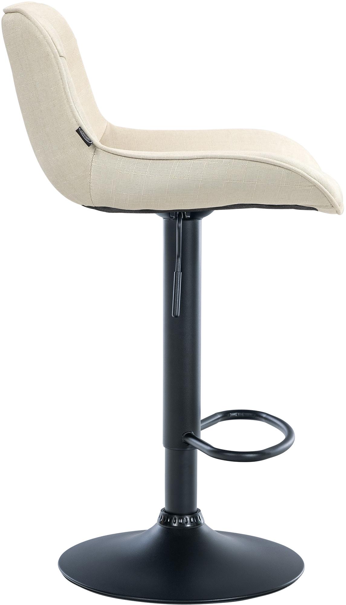 Set van 2 barkrukken Vonore stof creme,zwart creme