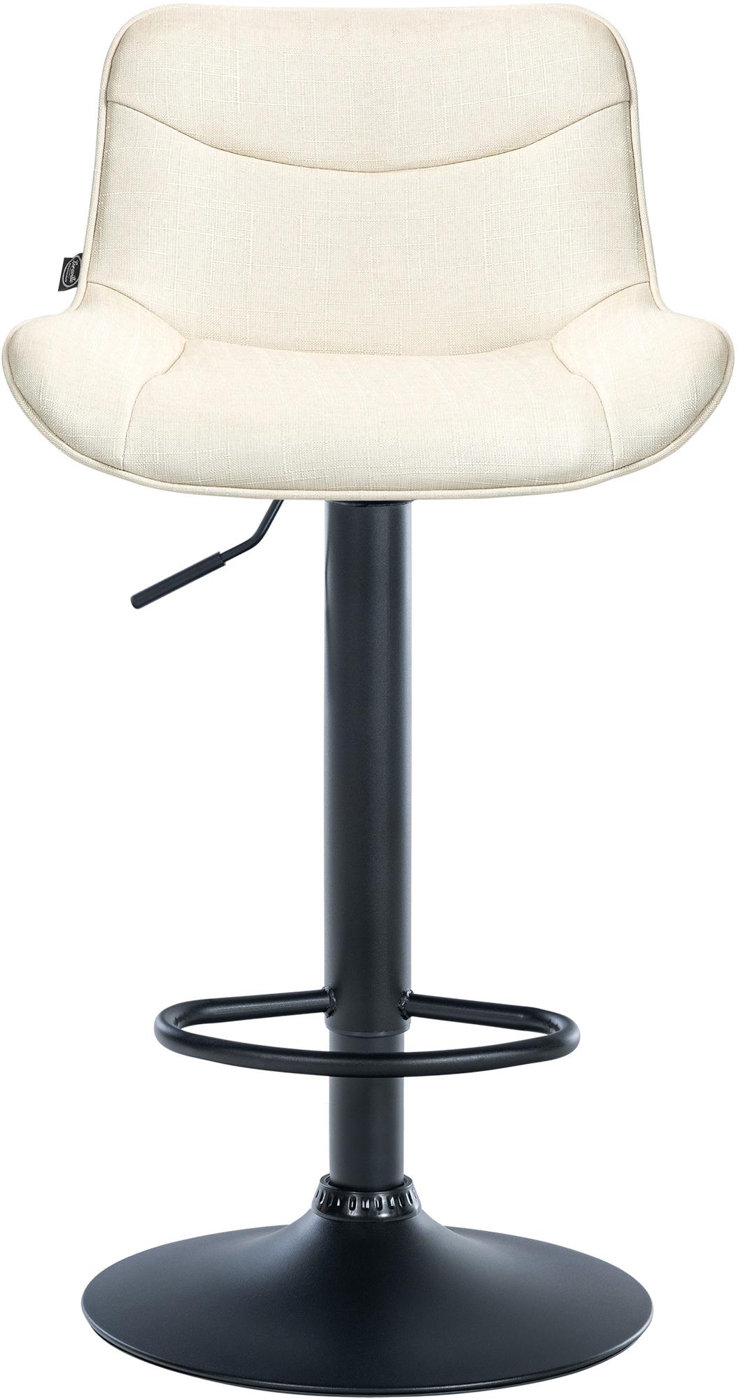 Set van 2 barkrukken Vonore stof creme,zwart creme