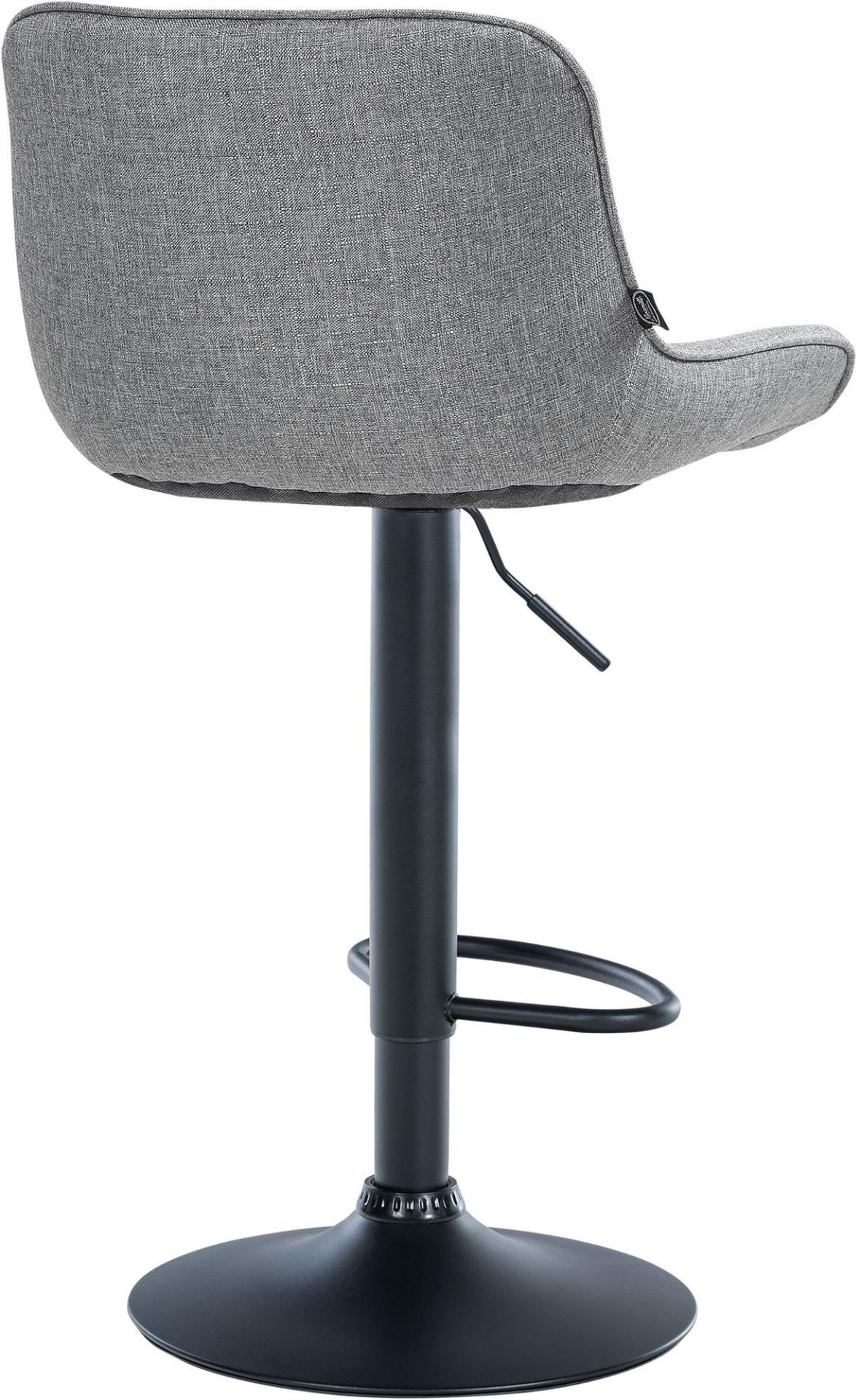 Set van 2 barkrukken Vonore stof grijs,zwart grau
