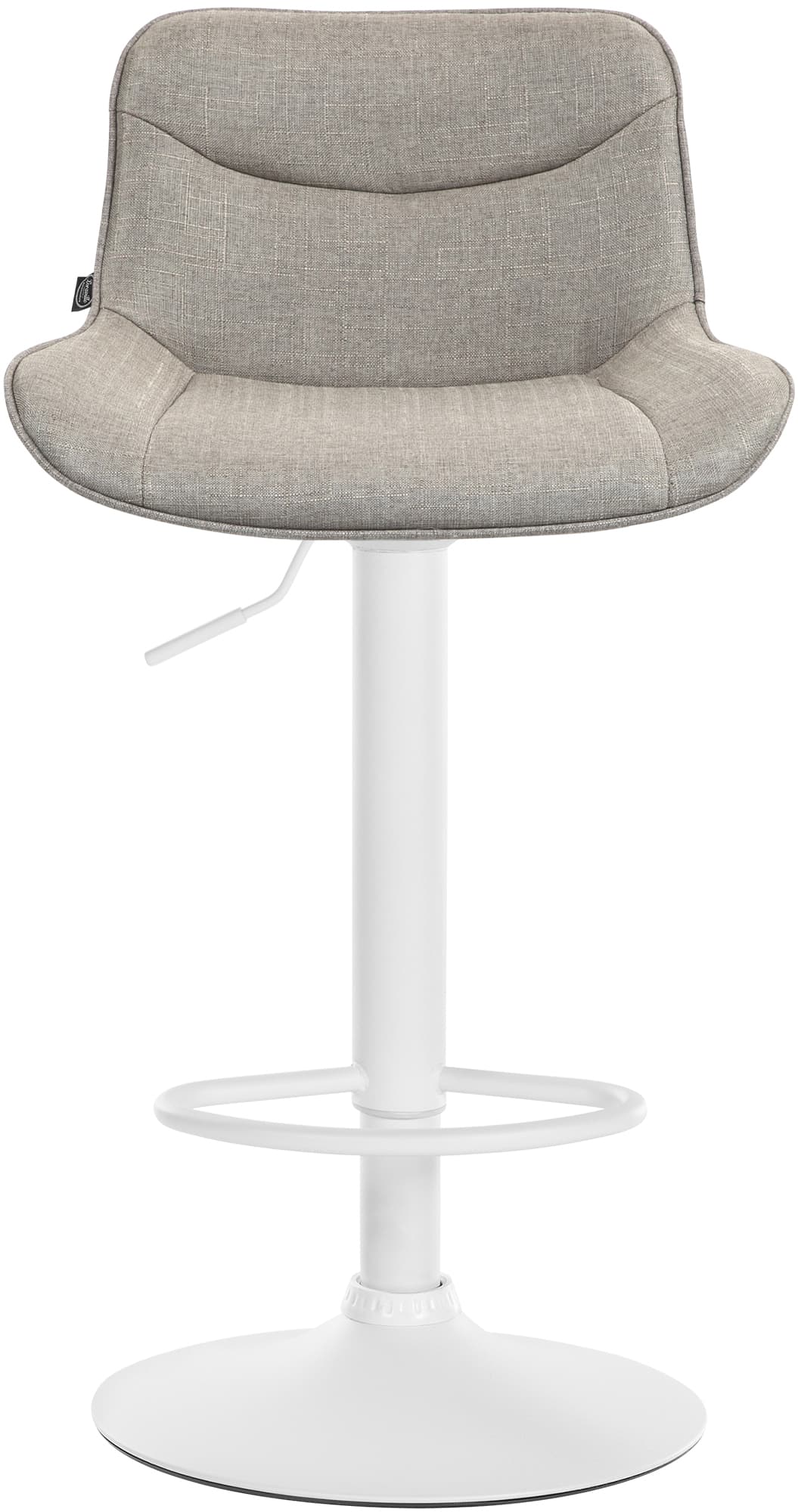 Set van 2 barkrukken Vonore stof taupe,wit taupe