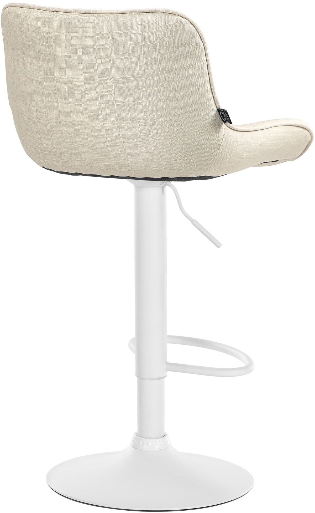 Set van 2 barkrukken Vonore stof creme,wit creme