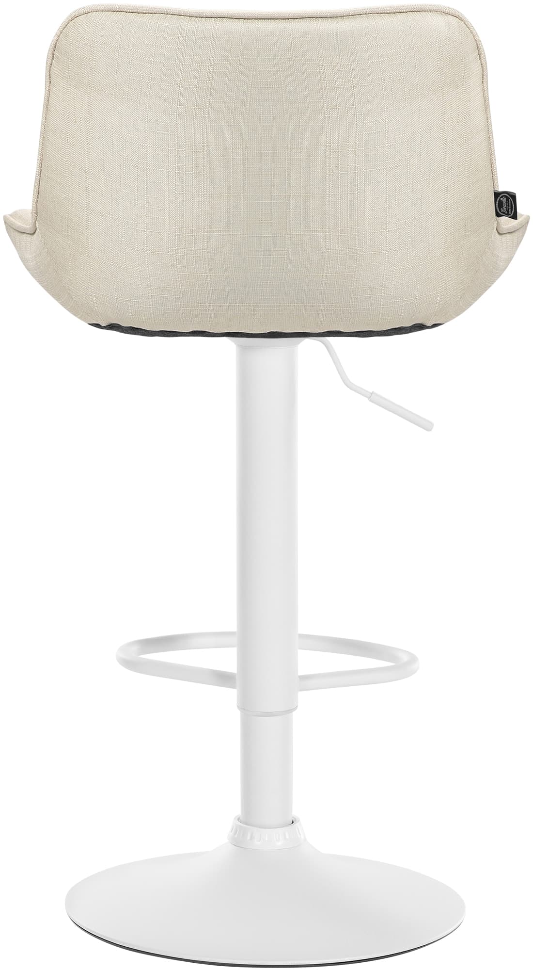Set van 2 barkrukken Vonore stof creme,wit creme