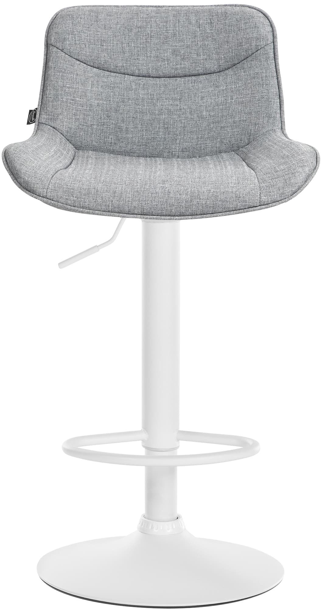 Set van 2 barkrukken Vonore stof grijs,wit grau