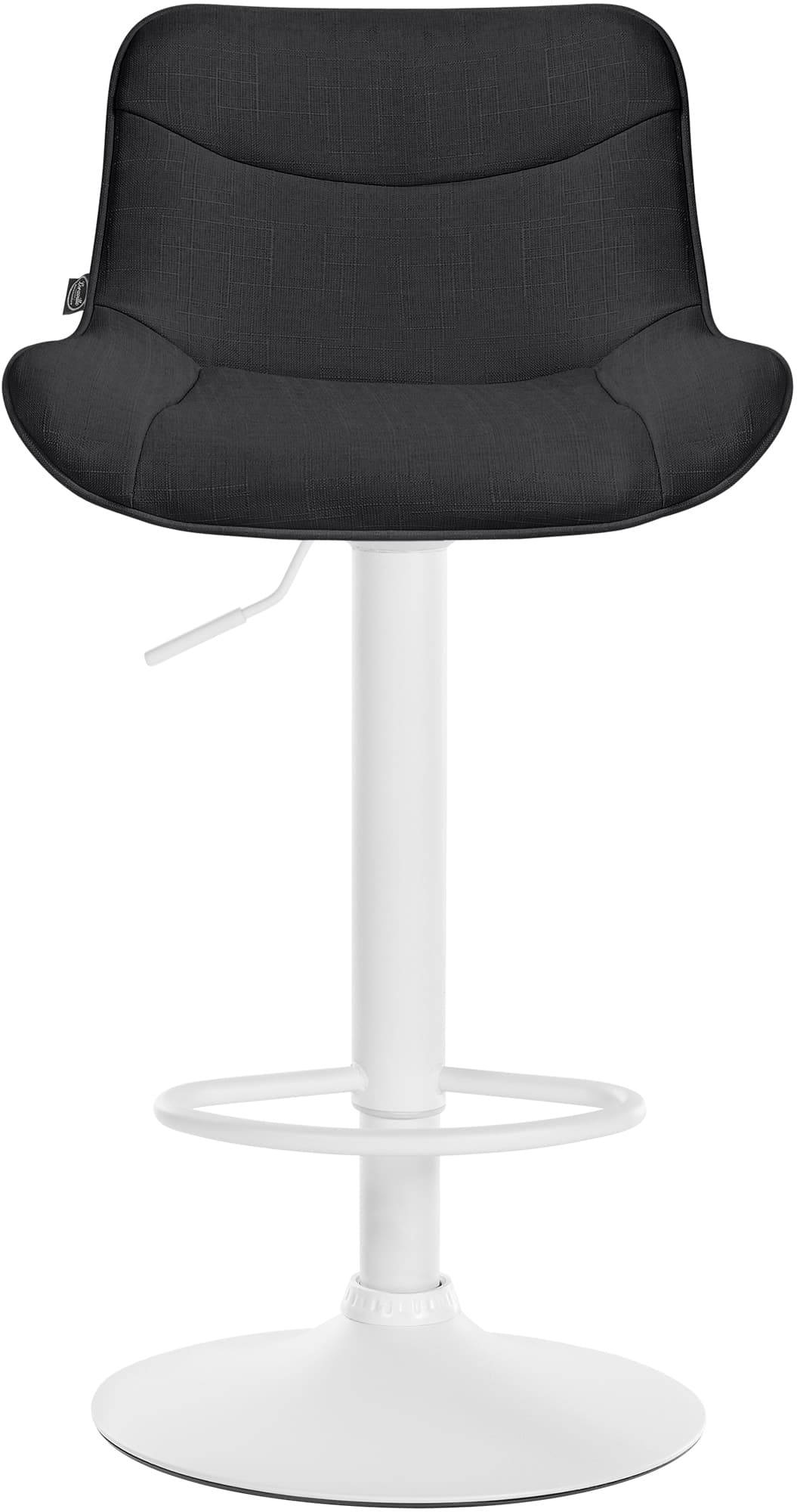 Set van 2 barkrukken Vonore stof zwart,wit schwarz