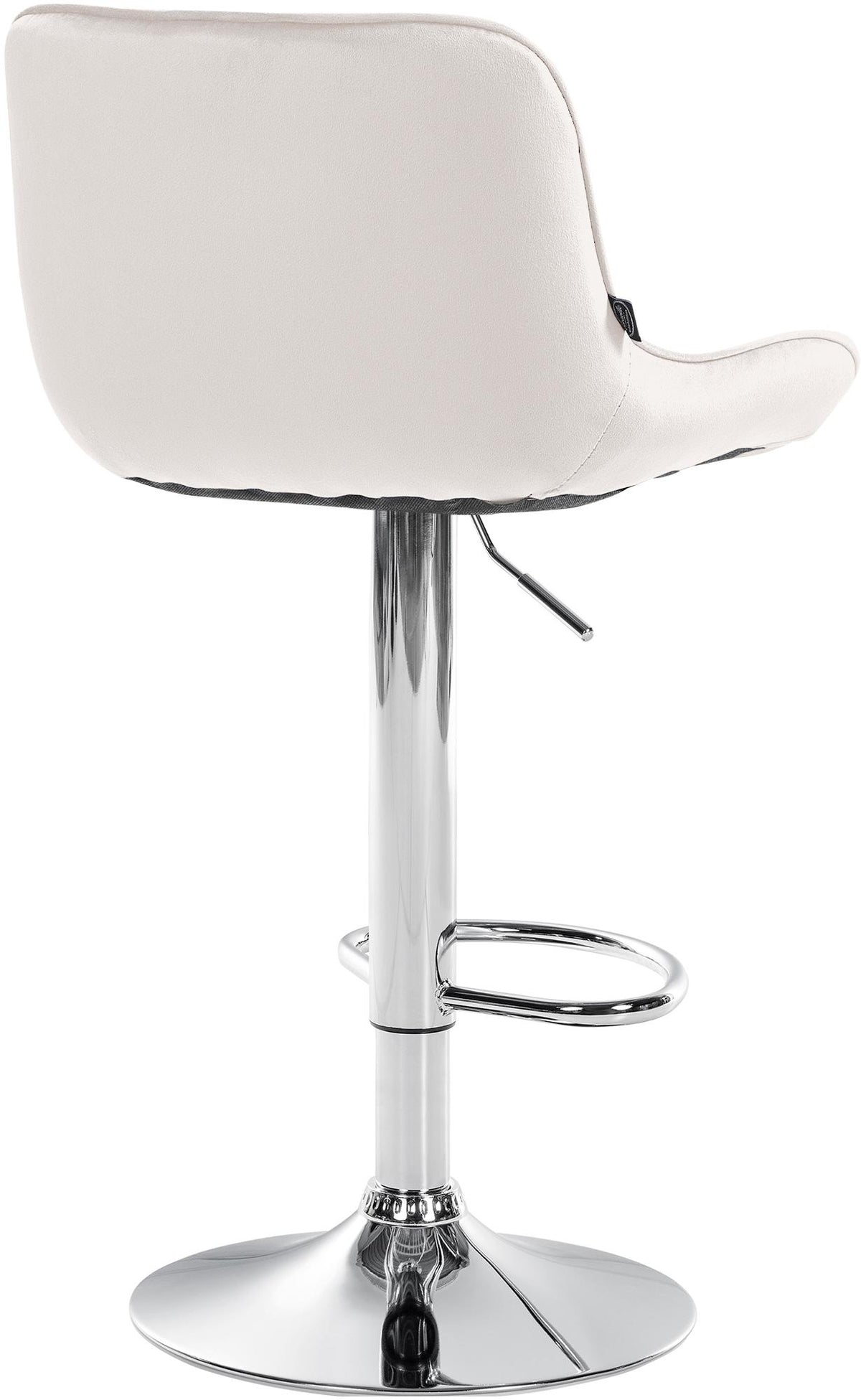 Set van 2 barkrukken Vonore fluweel creme,chroom creme