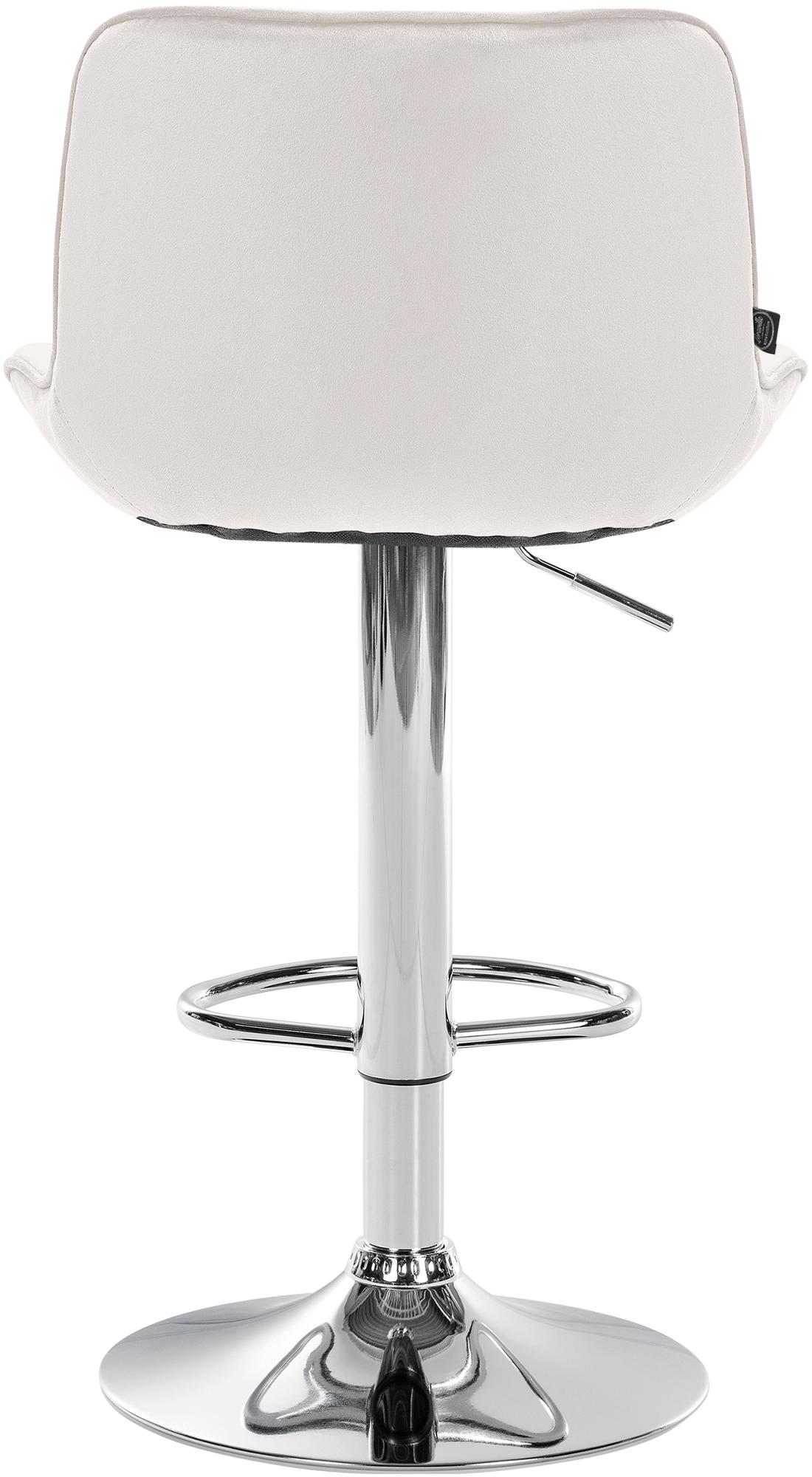 Set van 2 barkrukken Vonore fluweel creme,chroom creme