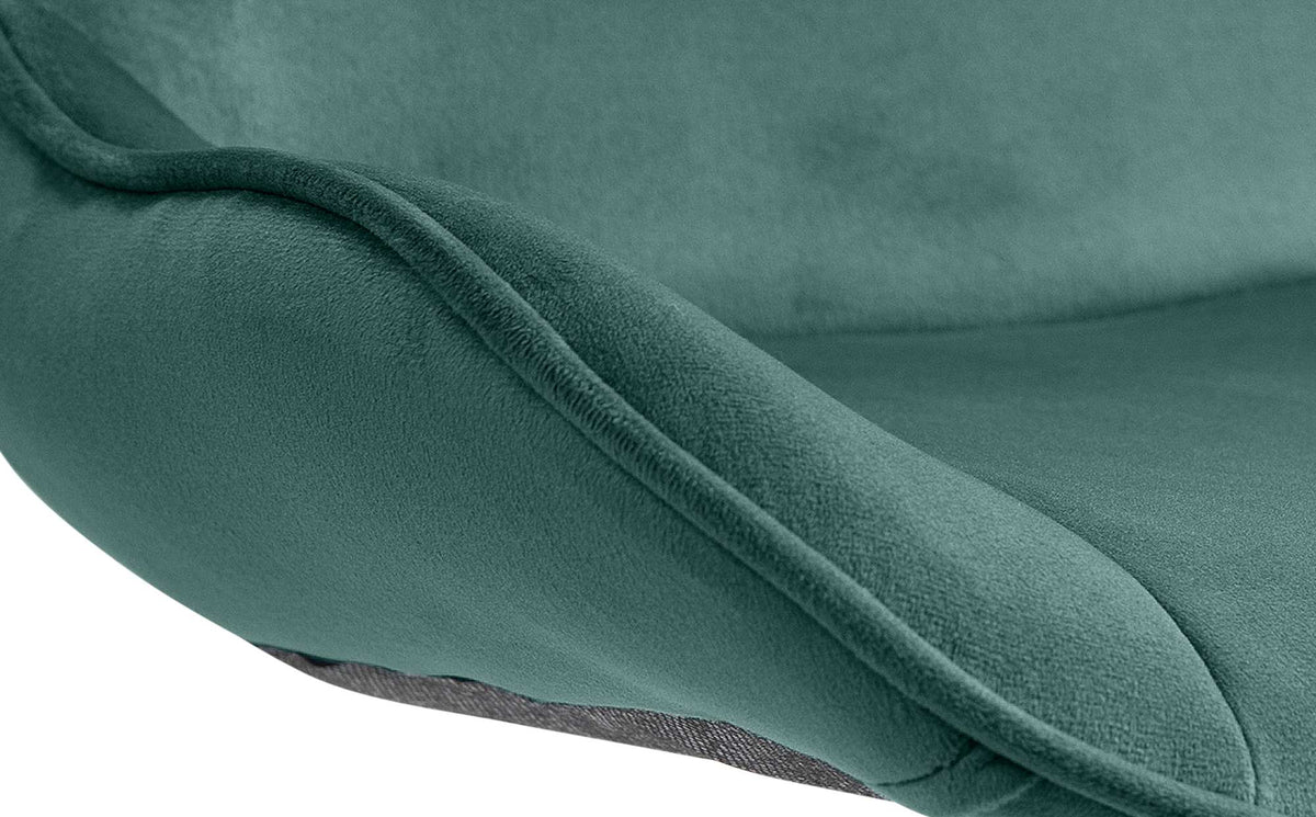Set van 2 barkrukken Vonore fluweel groen,chroom grün