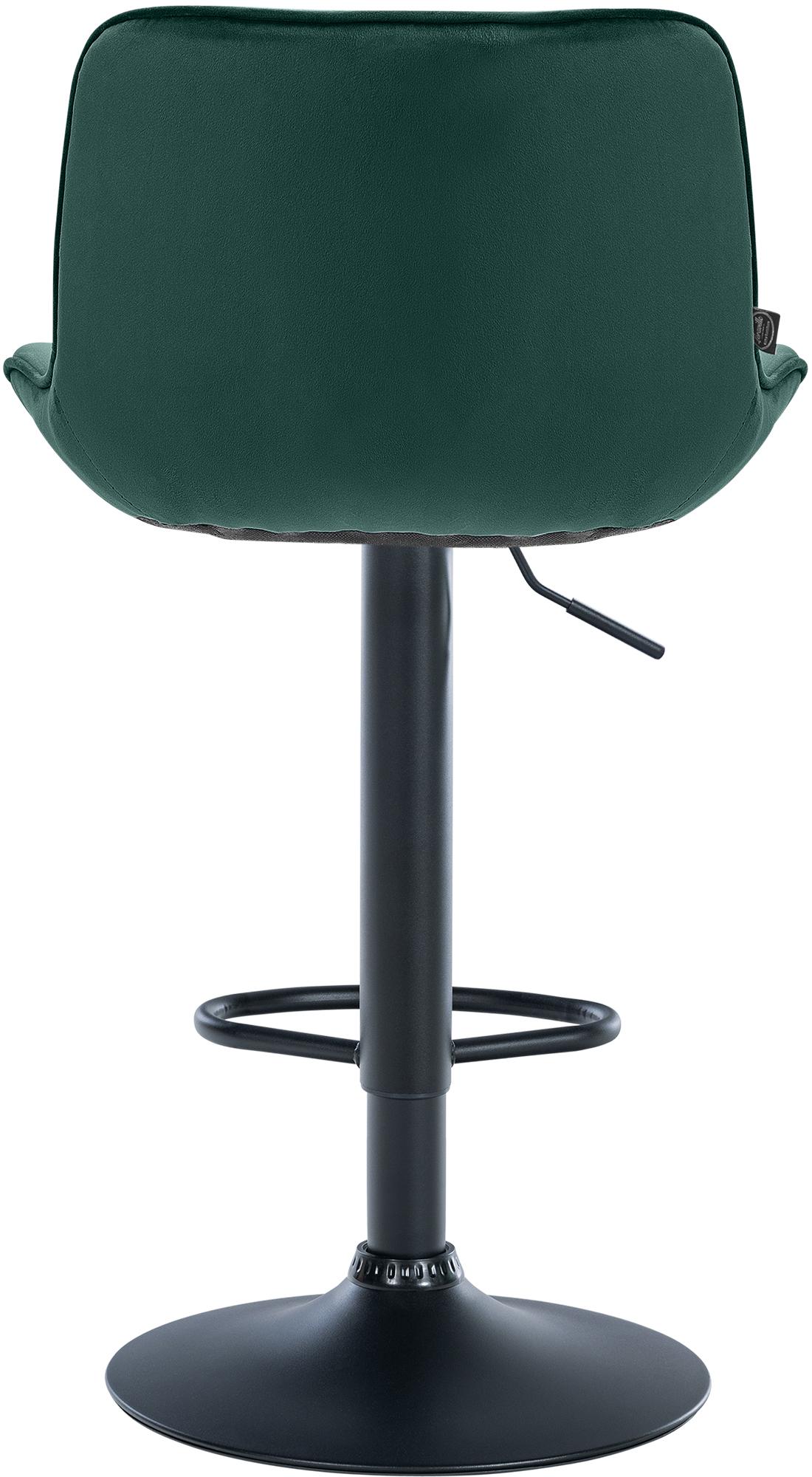 Set van 2 barkrukken Vonore fluweel groen,zwart grün