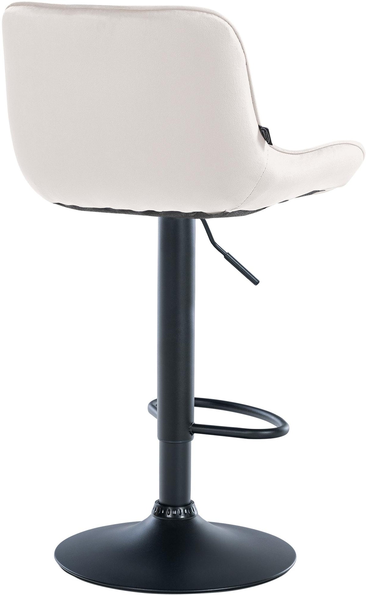 Set van 2 barkrukken Vonore fluweel creme,zwart creme