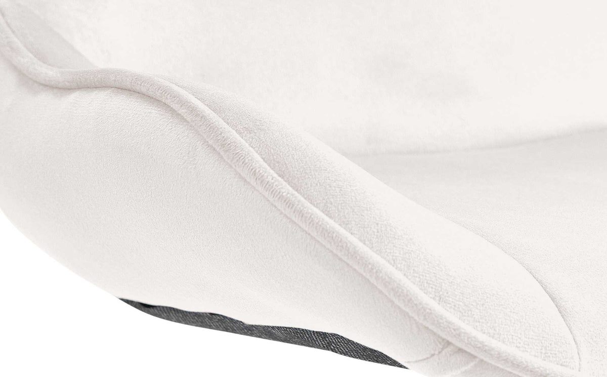 Set van 2 barkrukken Vonore fluweel creme,wit creme