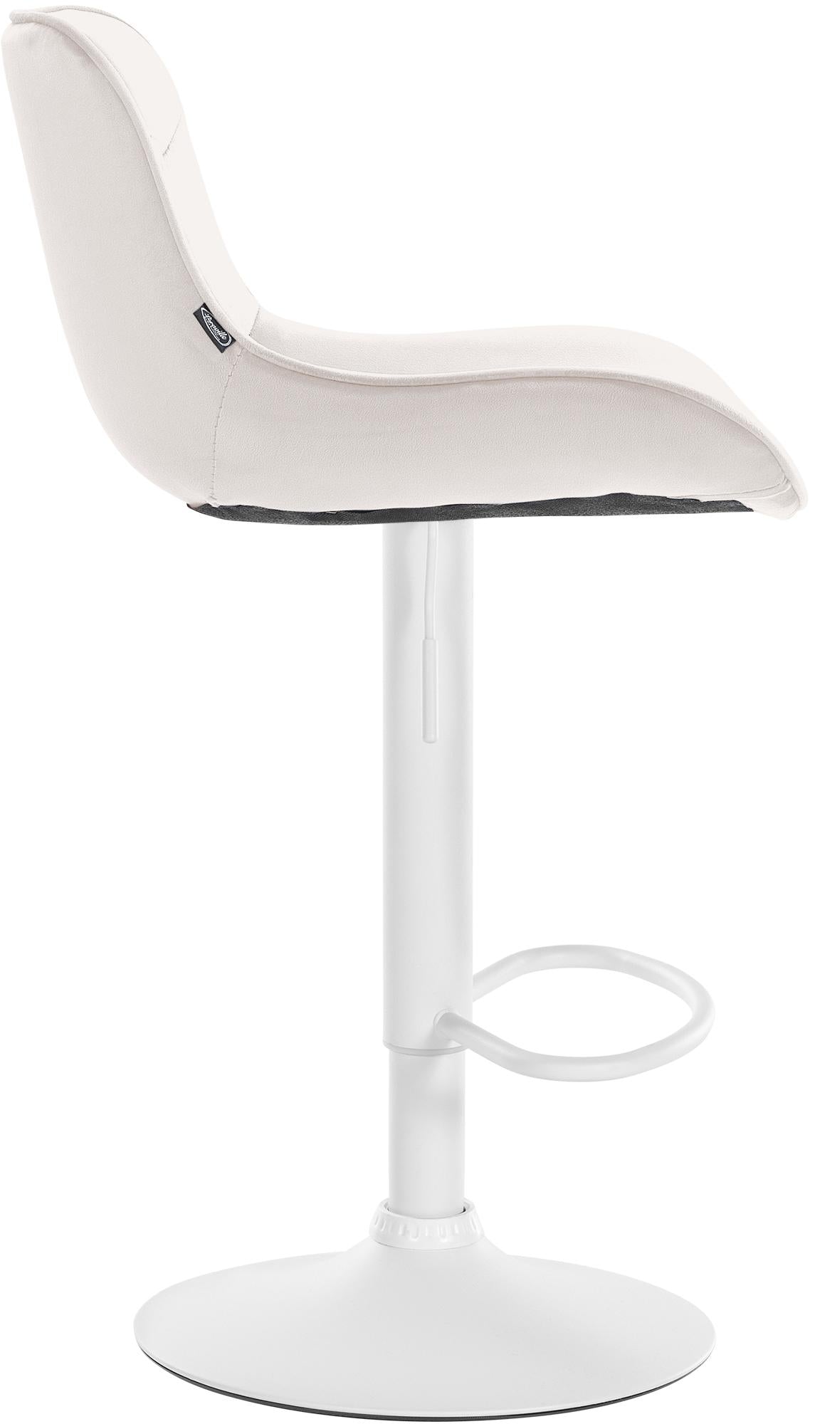 Set van 2 barkrukken Vonore fluweel creme,wit creme