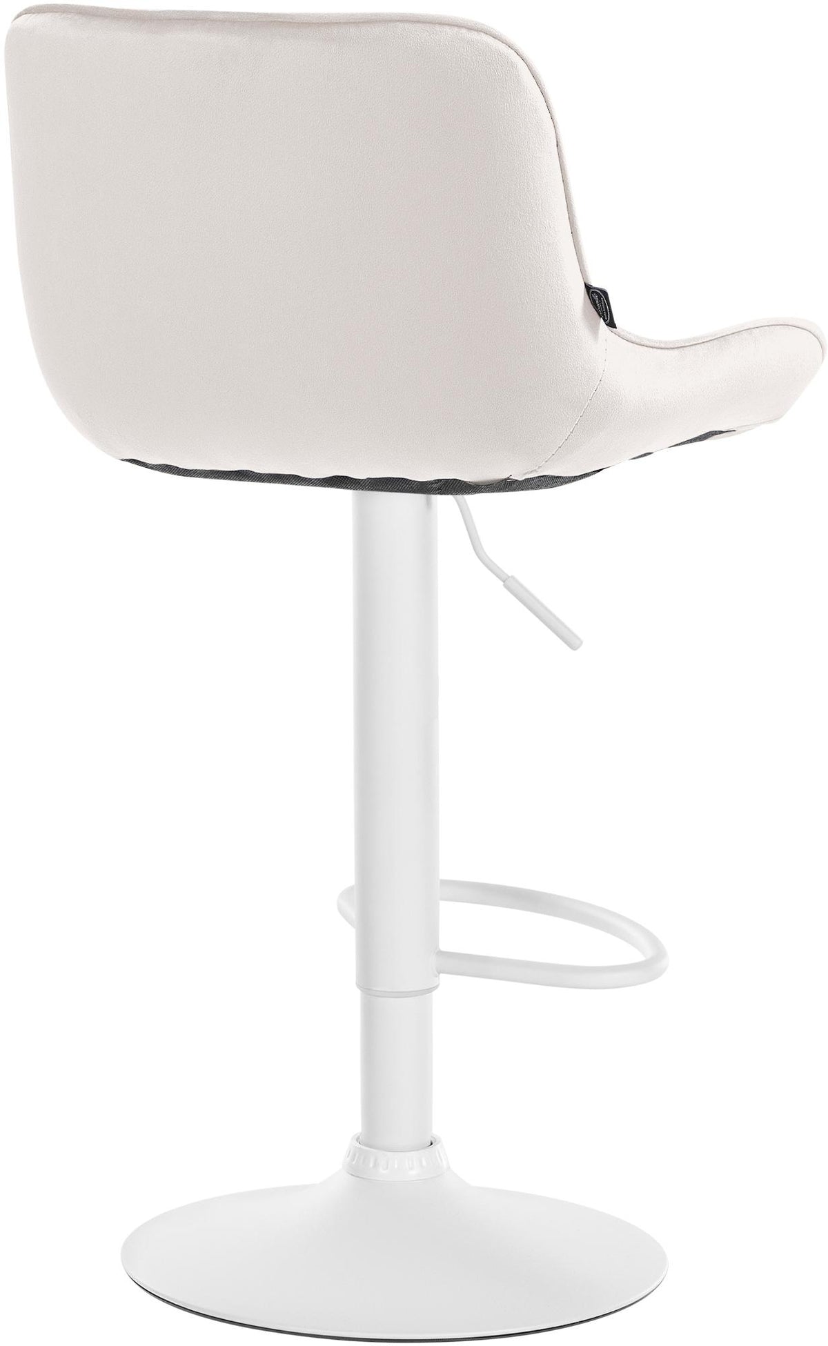 Set van 2 barkrukken Vonore fluweel creme,wit creme