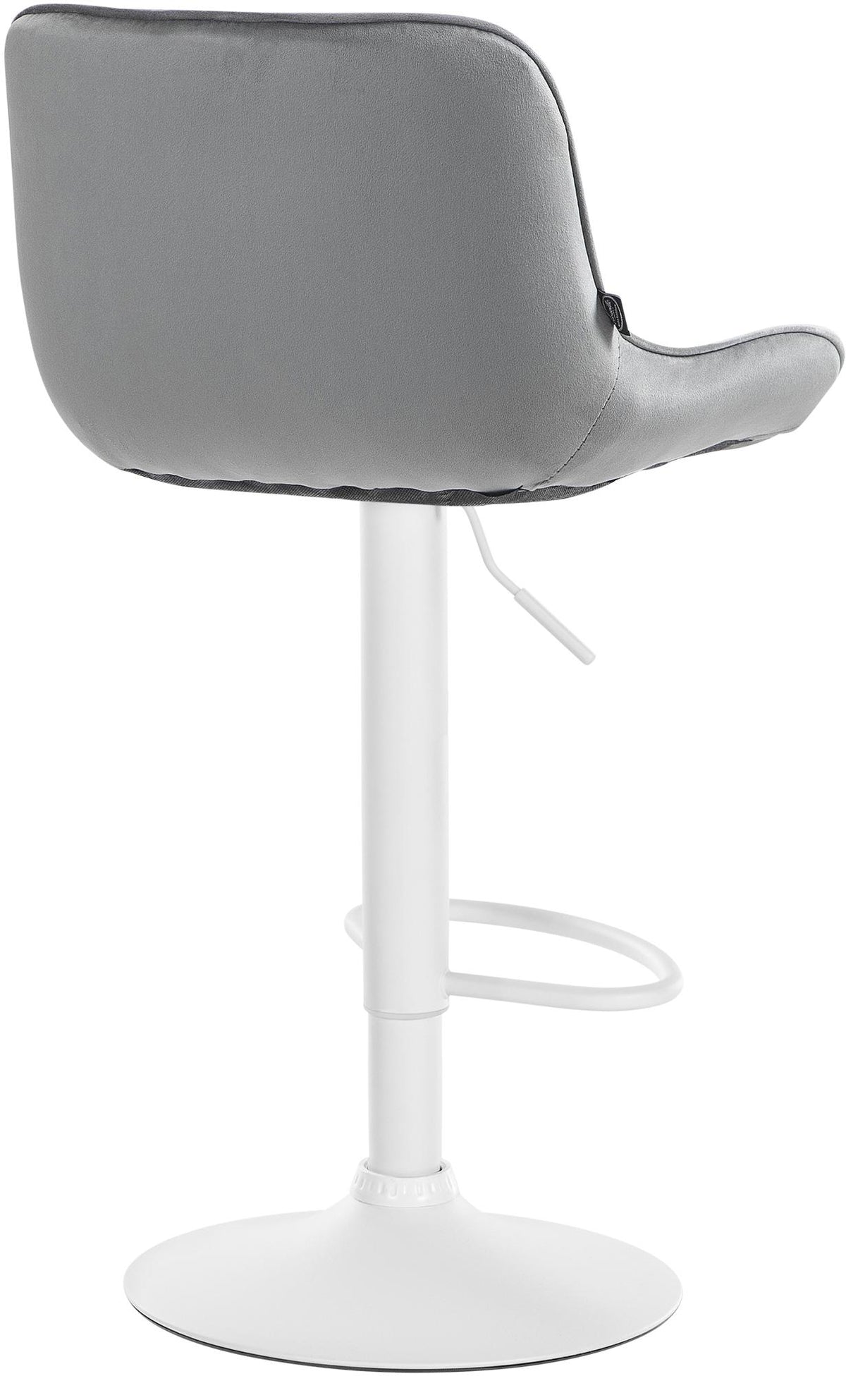 Set van 2 barkrukken Vonore fluweel grijs,wit grau