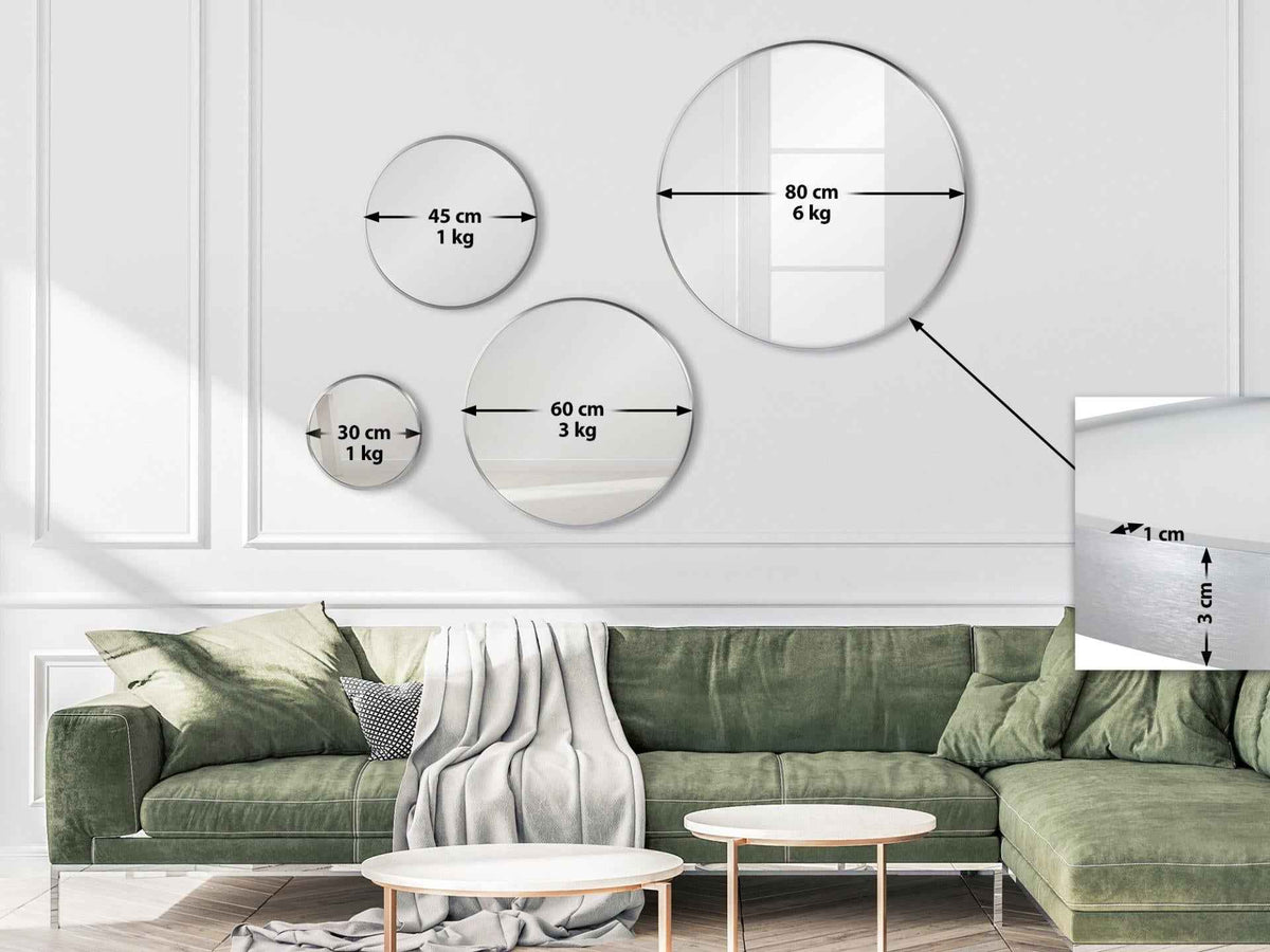 Wandspiegel Elsie XL silber
