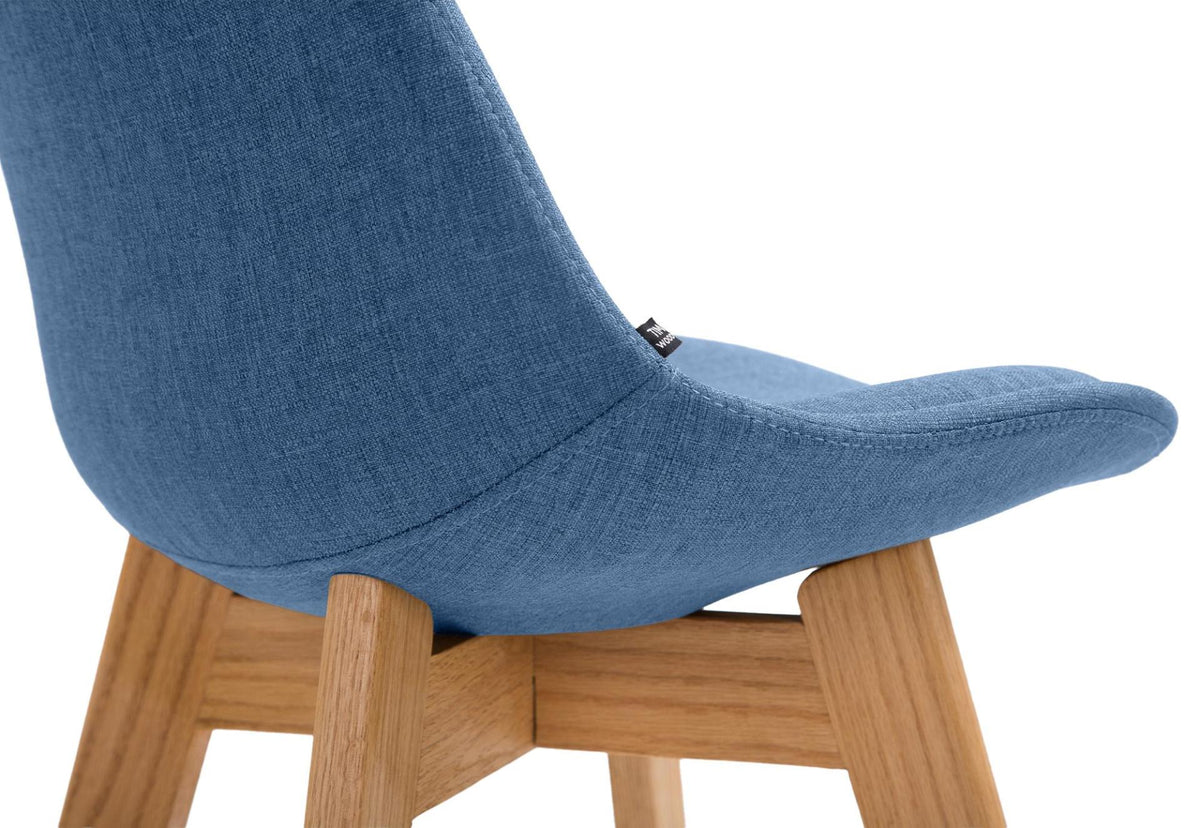 Set van 2 barkrukken Cannes stof blauw,natura blau