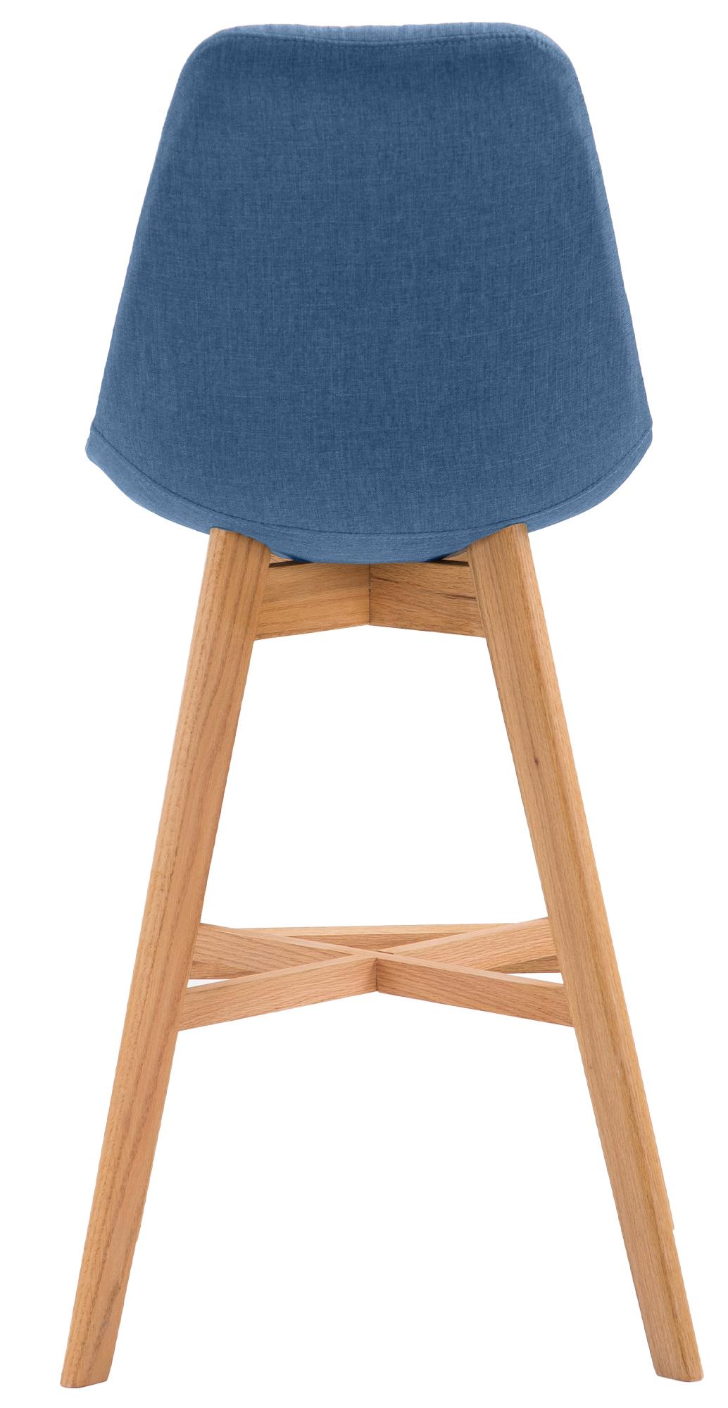 Set van 2 barkrukken Cannes stof blauw,natura blau