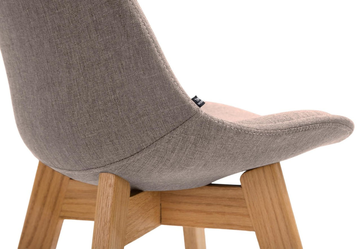 Set van 2 barkrukken Cannes stof taupe,natura taupe