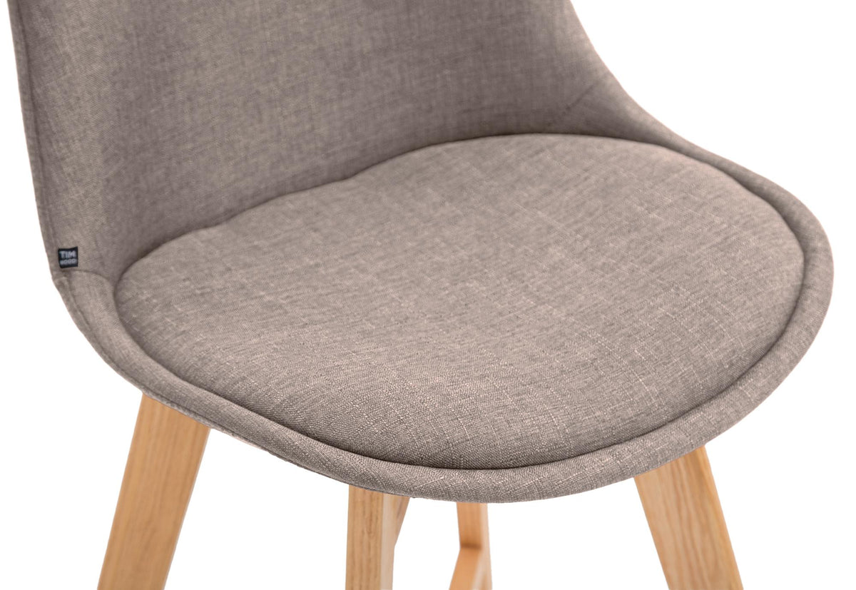 Set van 2 barkrukken Cannes stof taupe,natura taupe