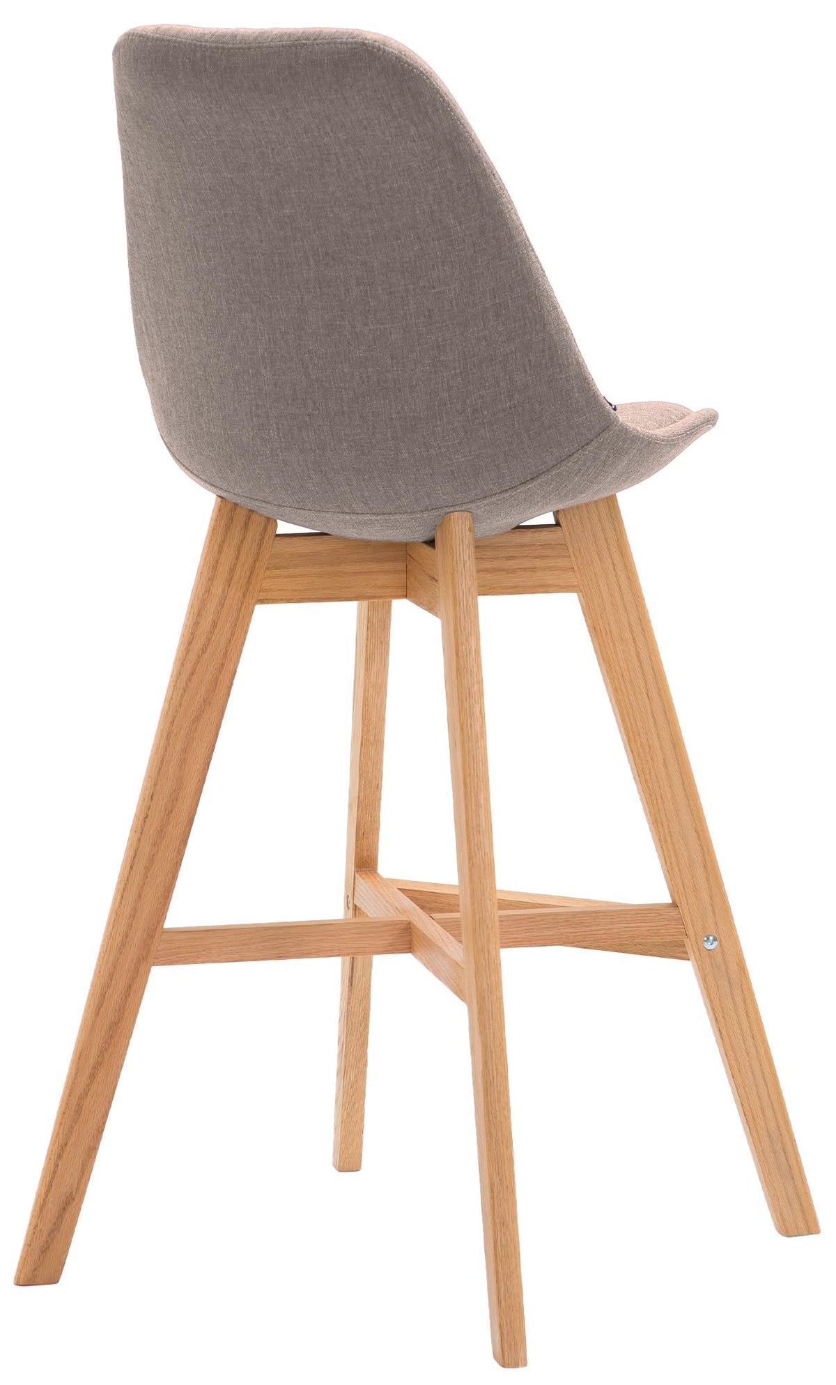 Set van 2 barkrukken Cannes stof taupe,natura taupe