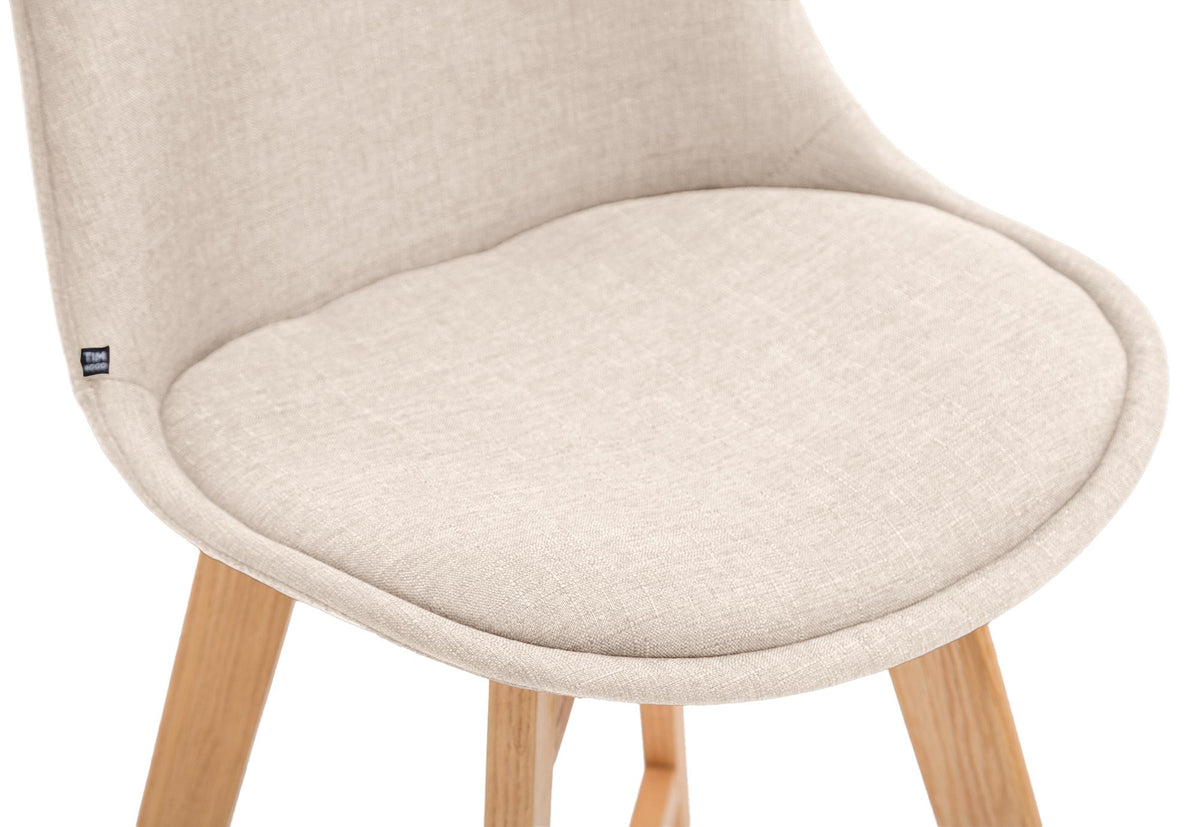 Set van 2 barkrukken Cannes stof creme,natura creme
