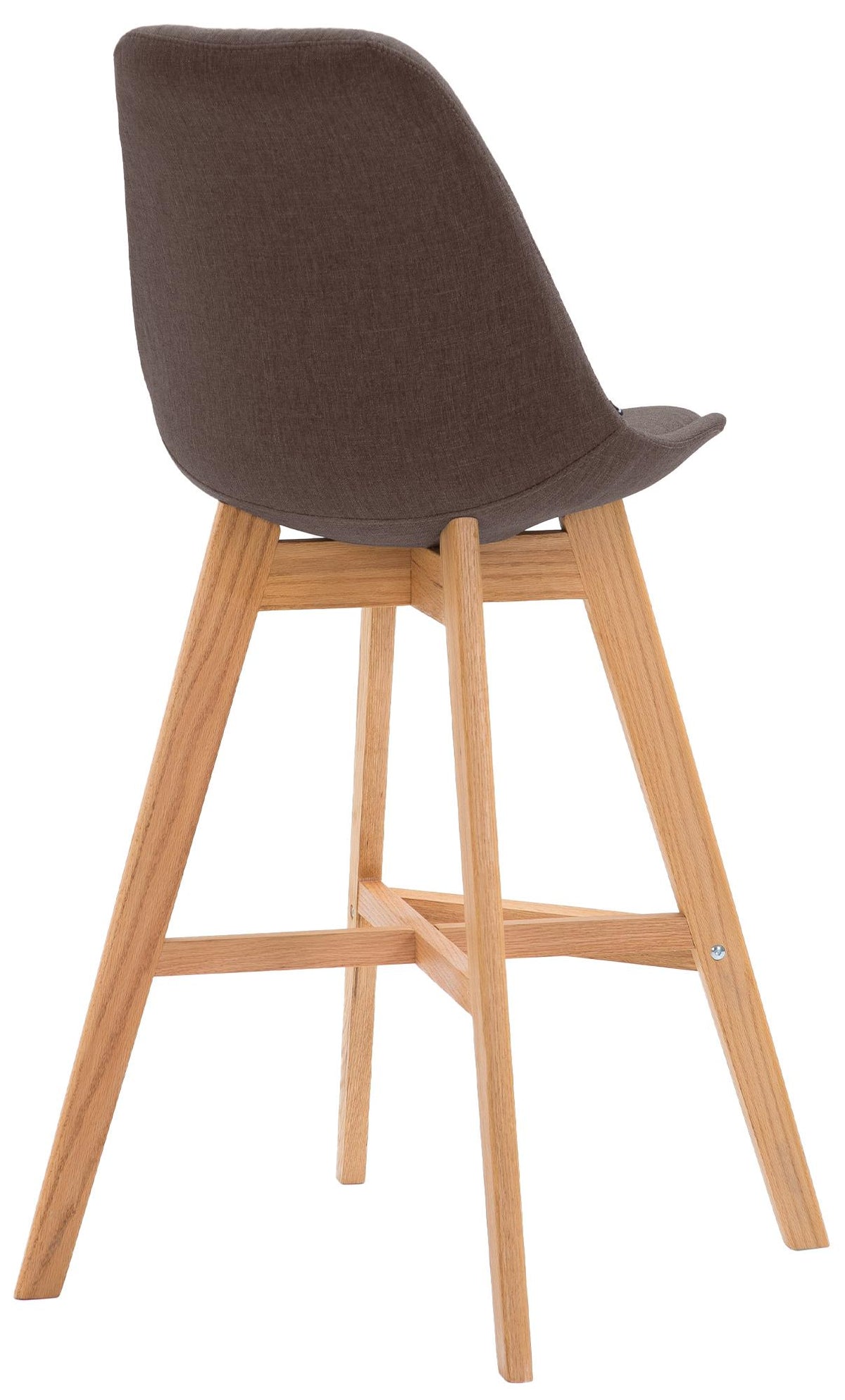 Set van 2 barkrukken Cannes stof bruin,natura braun