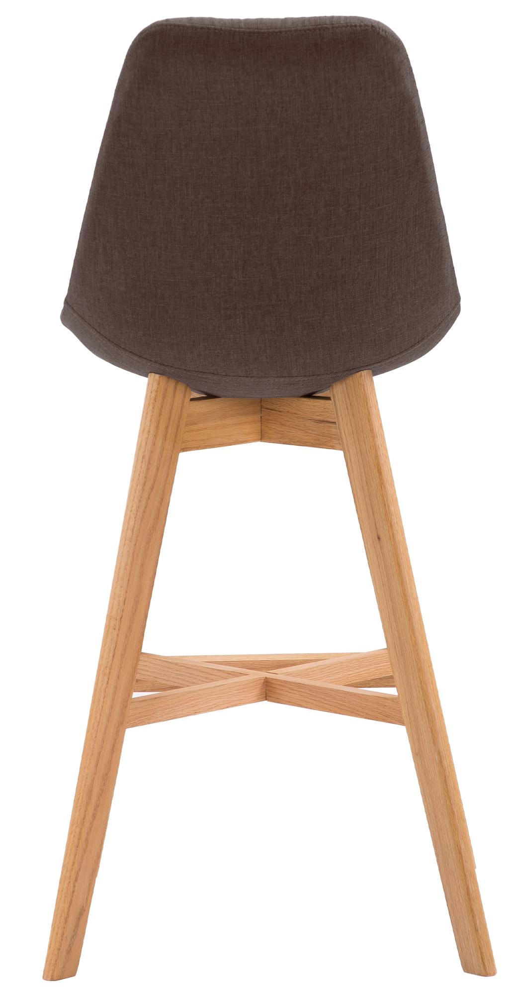 Set van 2 barkrukken Cannes stof bruin,natura braun