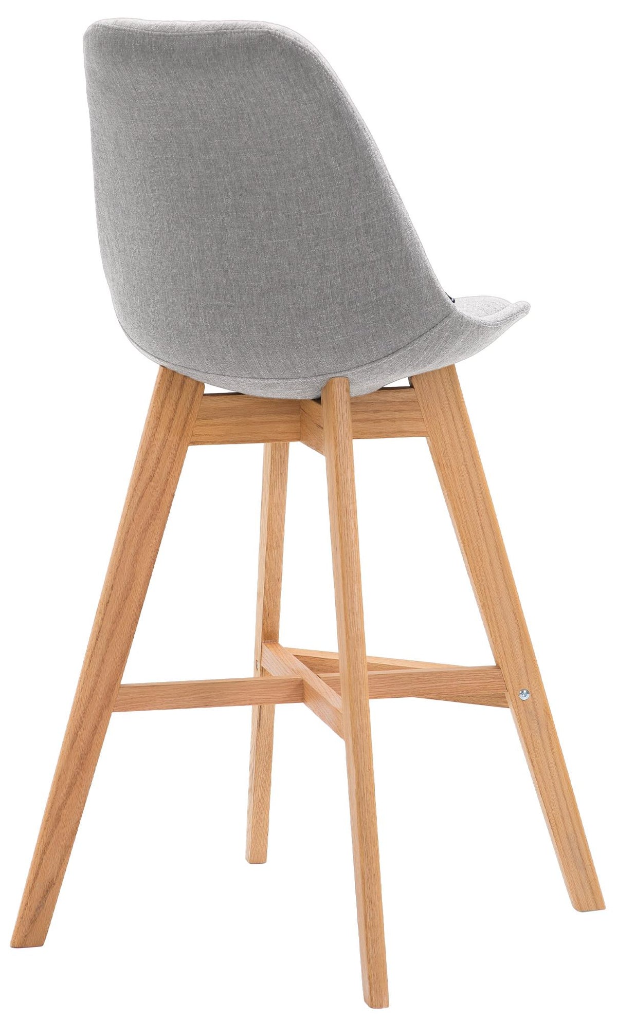 Set van 2 barkrukken Cannes stof grijs,natura grau
