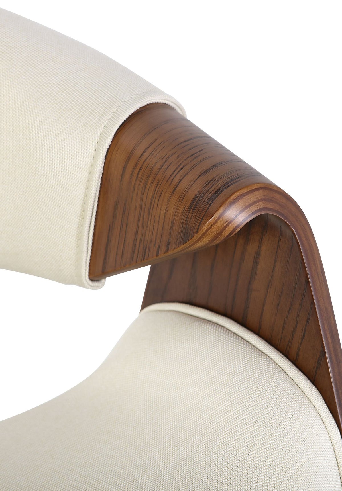 Set van 2 eetkamerstoelen Foley eiken/crème,Stof eiche/creme