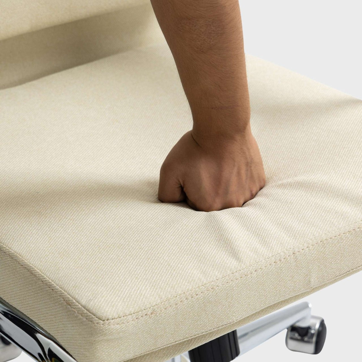 Bureaustoel Cleveland Stof,creme creme