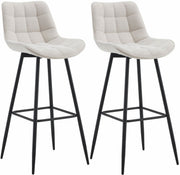 Set van 2 barkrukken Dartford creme,Stof creme