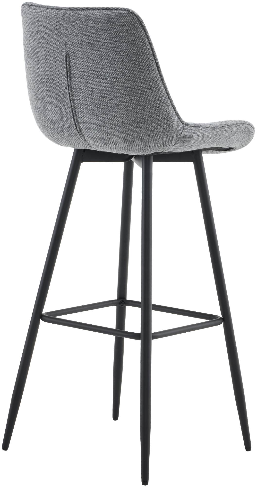 Set van 2 barkrukken Dartford grijs,Stof grau