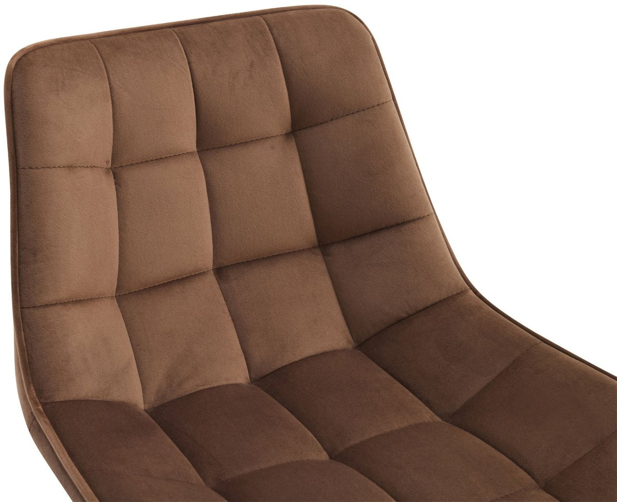 Set van 2 barkrukken Dartford bruin,Fluweel braun