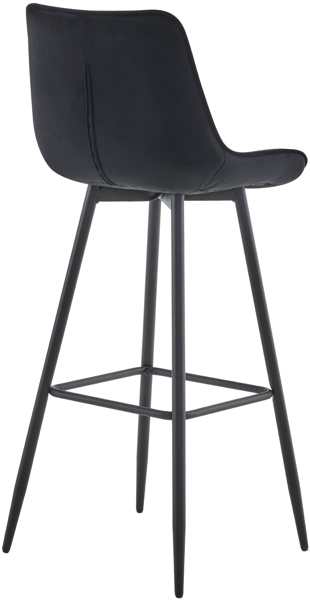 Set van 2 barkrukken Dartford zwart,Fluweel schwarz