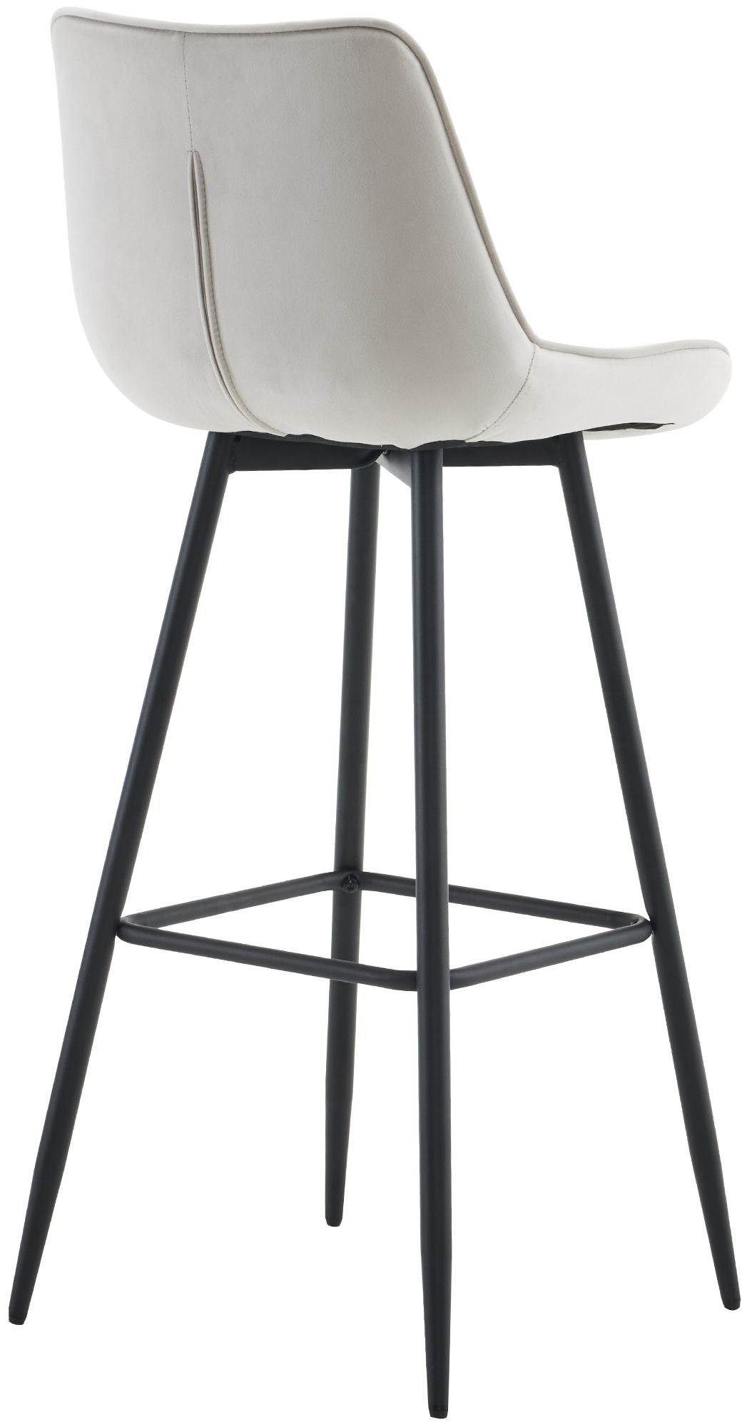 Set van 2 barkrukken Dartford grijs,Fluweel grau