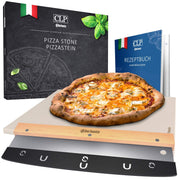 Pizzasteen set Pizzasteen - Snijder weiß