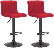 Set van 2 Barkrukken Jamie Fluweel rood rot