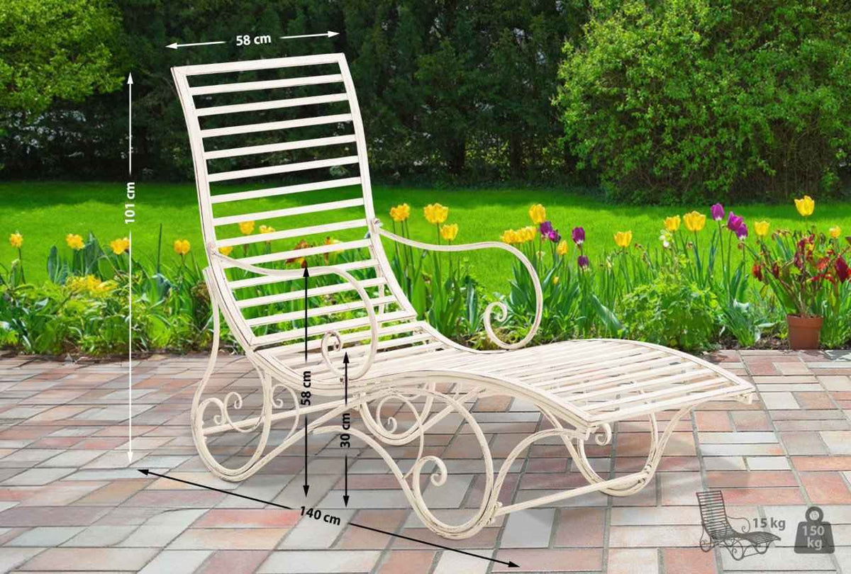 Tuinstoel Amiens antiek/creme antik-creme