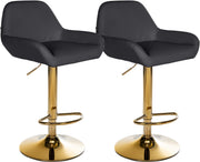 Set van 2 barkrukken Braga goud Kunstleer zwart schwarz