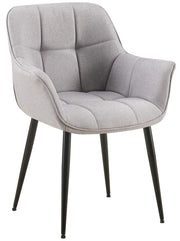 Eetkamerstoel Roseville grijs,Stof grau