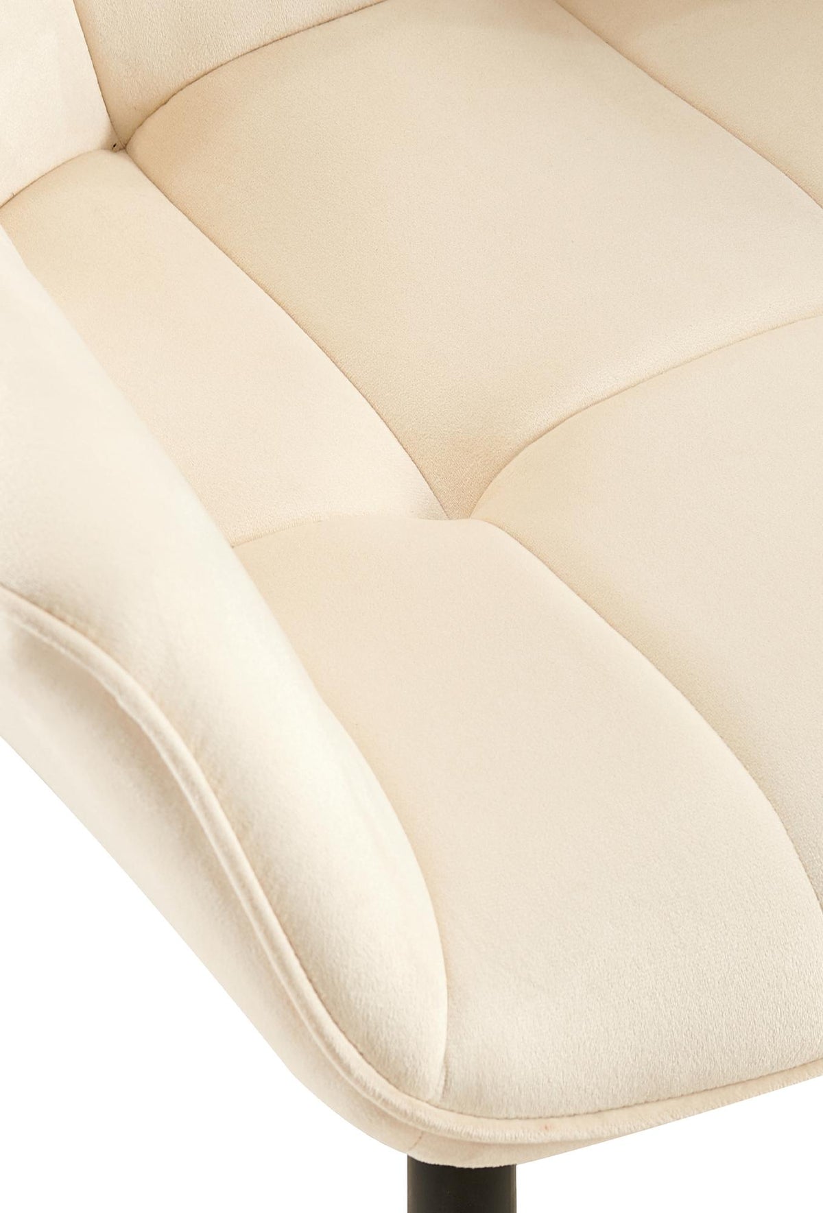 Eetkamerstoel Roseville fluweel creme creme