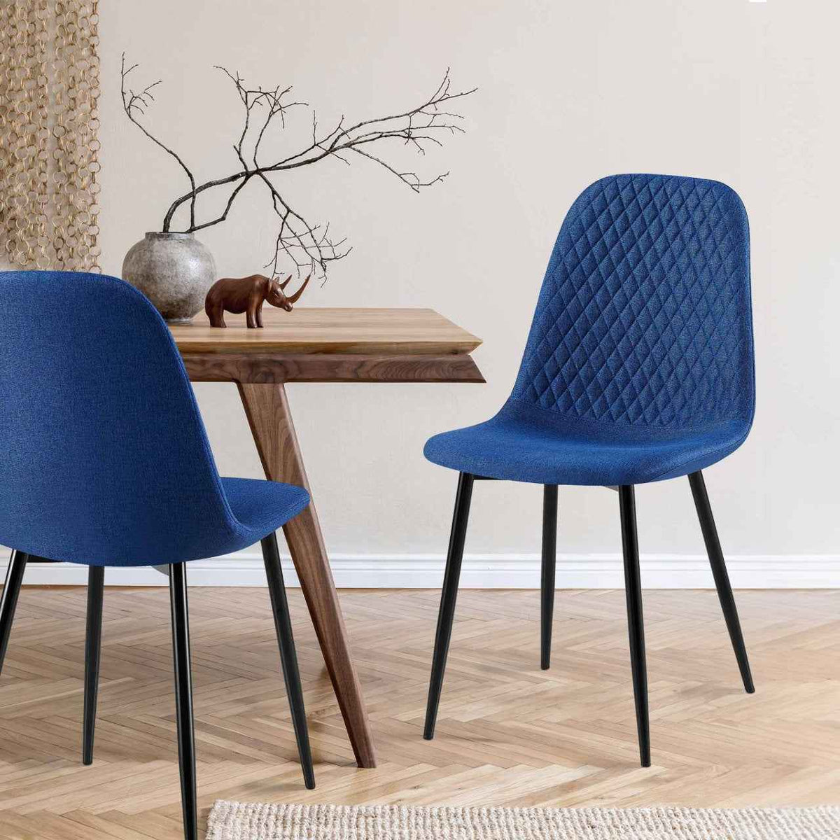 Eetkamerstoel Giverny Stof,blauw blau