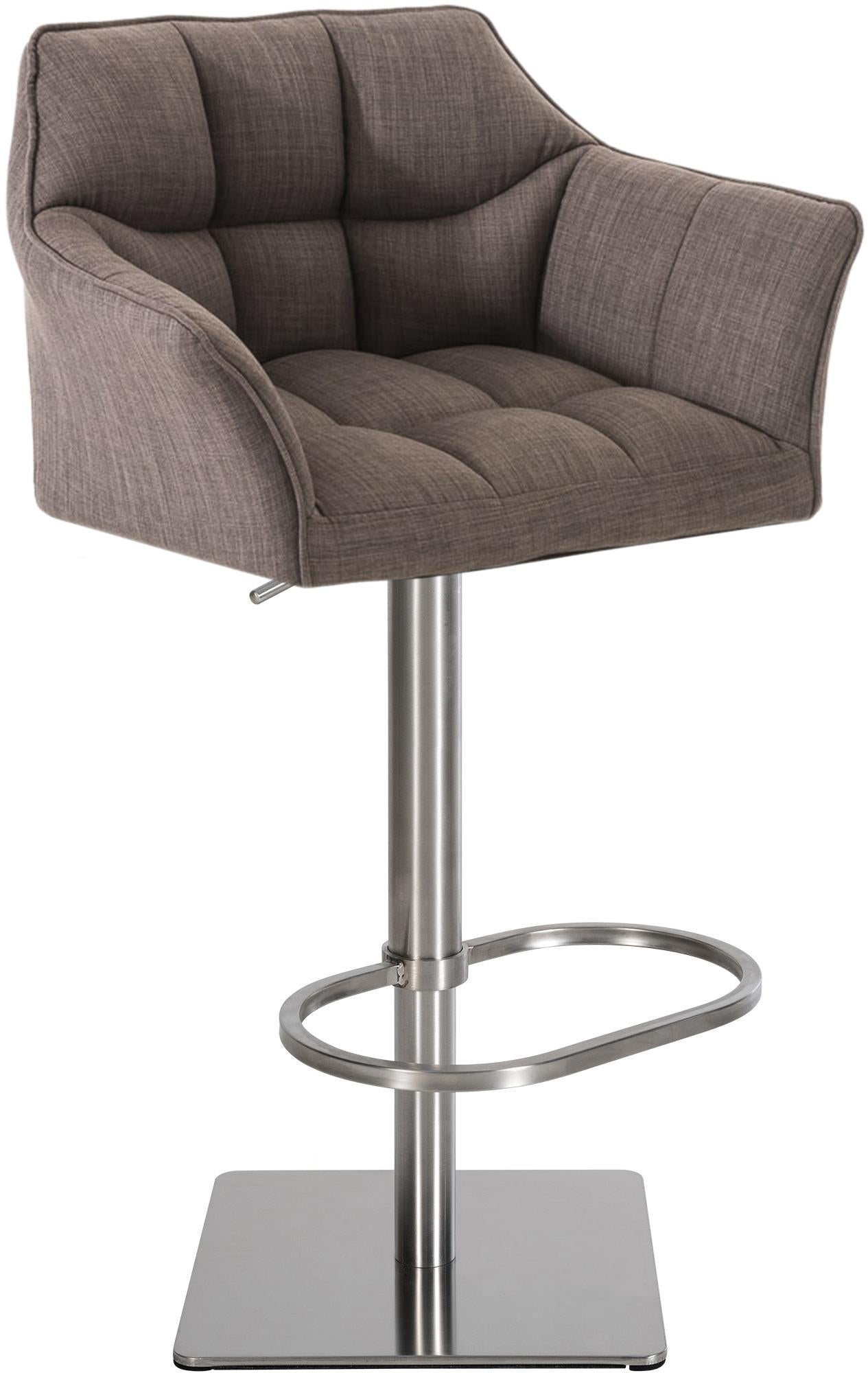 Barhocker Damaso E Stoff grau