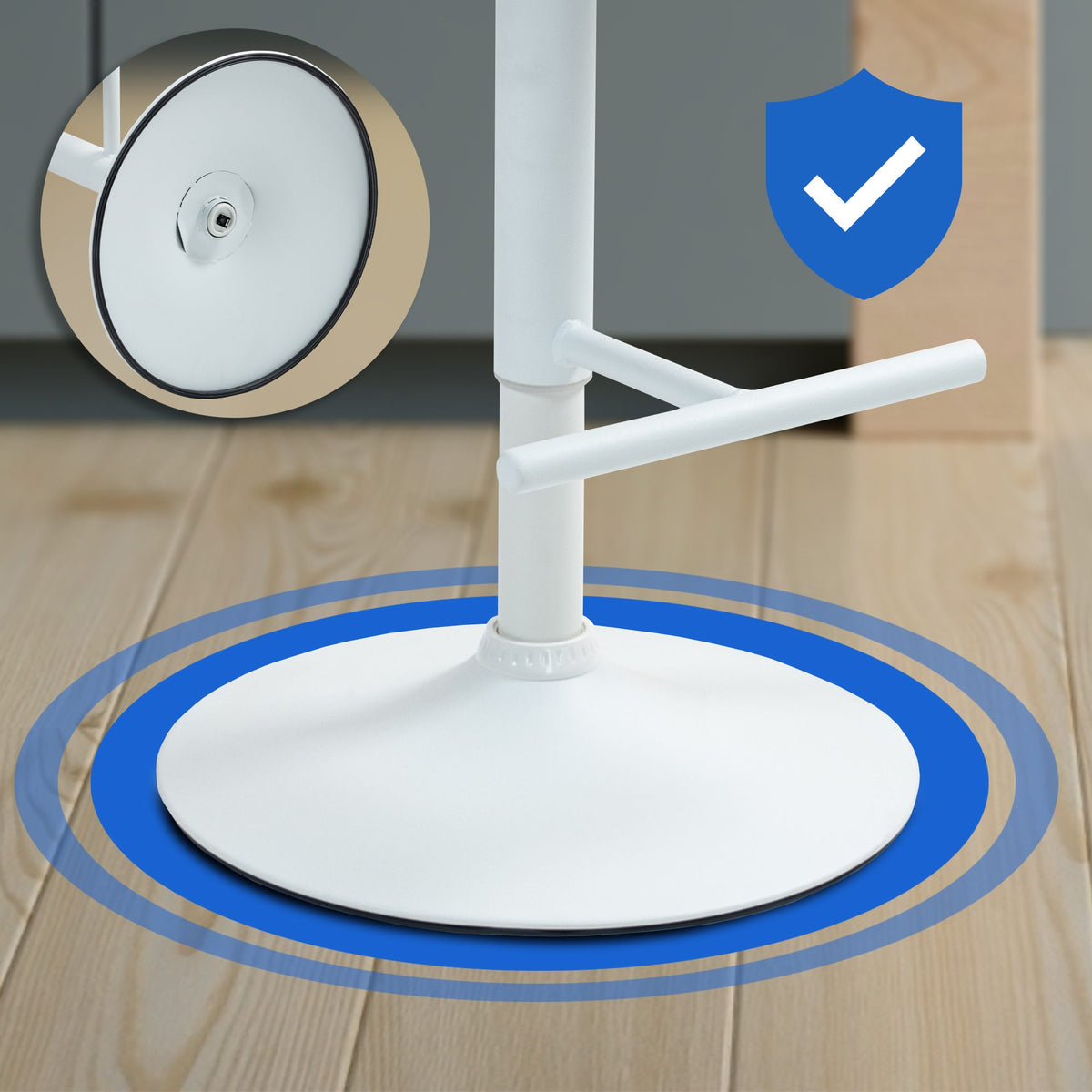 Barkruk Damar kunstleer creme,wit creme