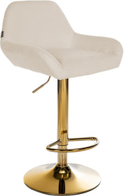 Barkruk Braga Goud stof creme creme