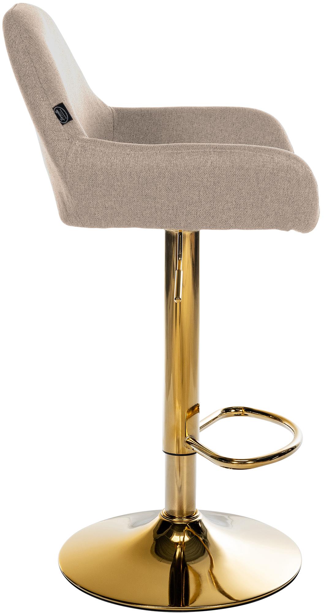 Barkruk Braga Goud stof taupe taupe