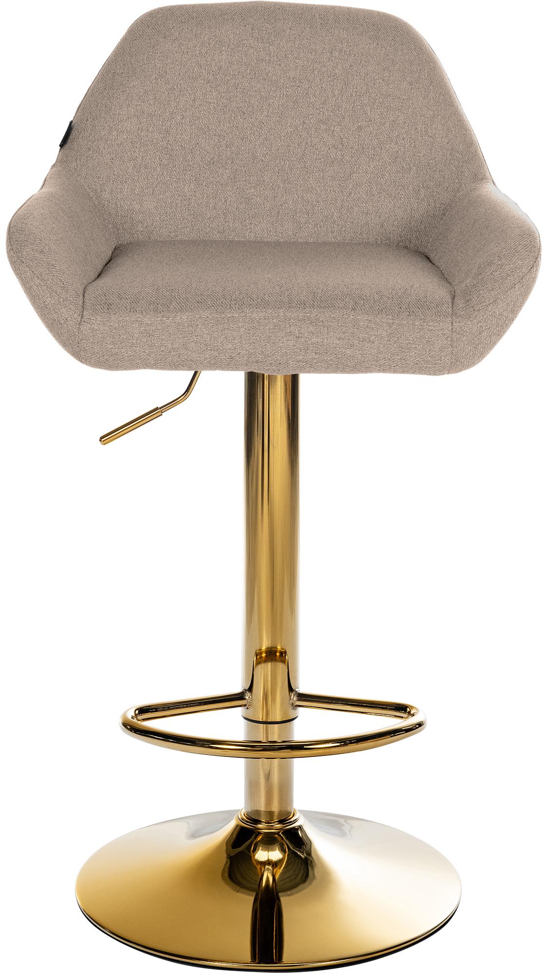 Barkruk Braga Goud stof taupe taupe