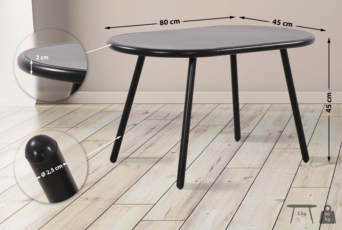 Salontafel Velva zwart schwarz
