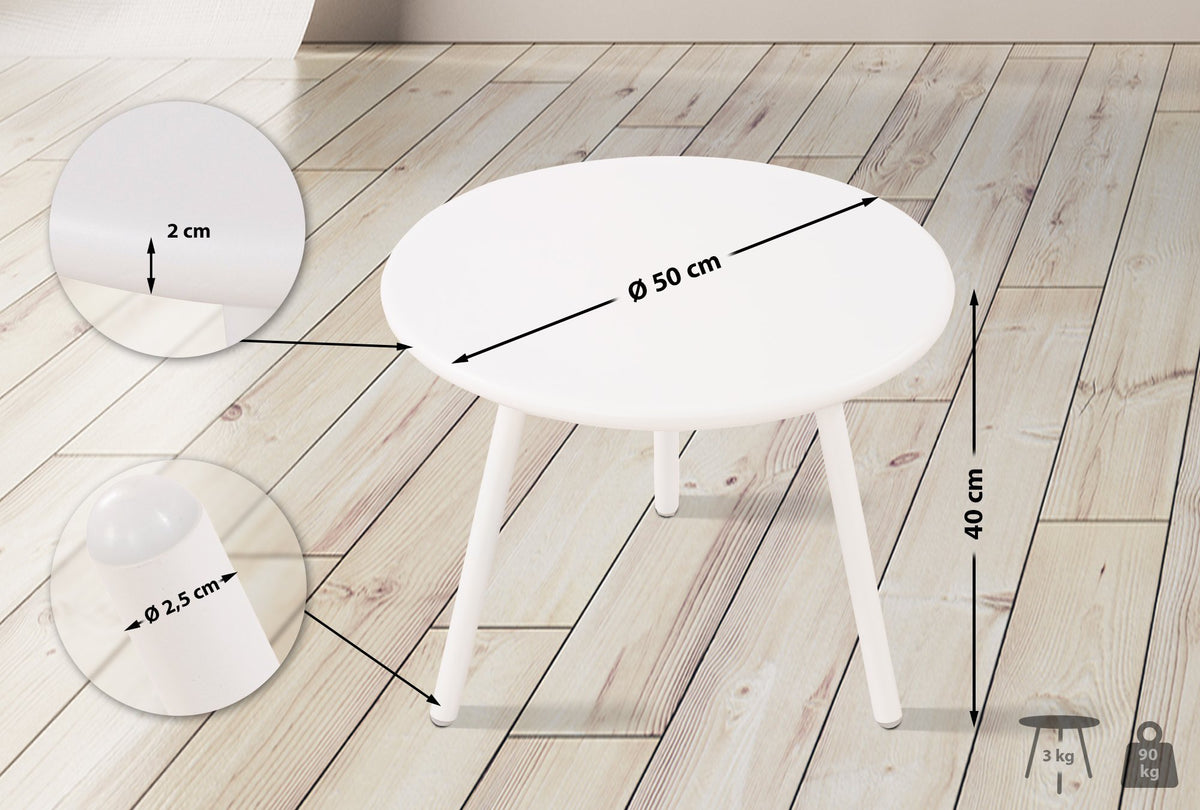 Salontafel Berea wit weiß